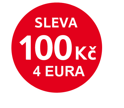 sleva 100kč 4 eura